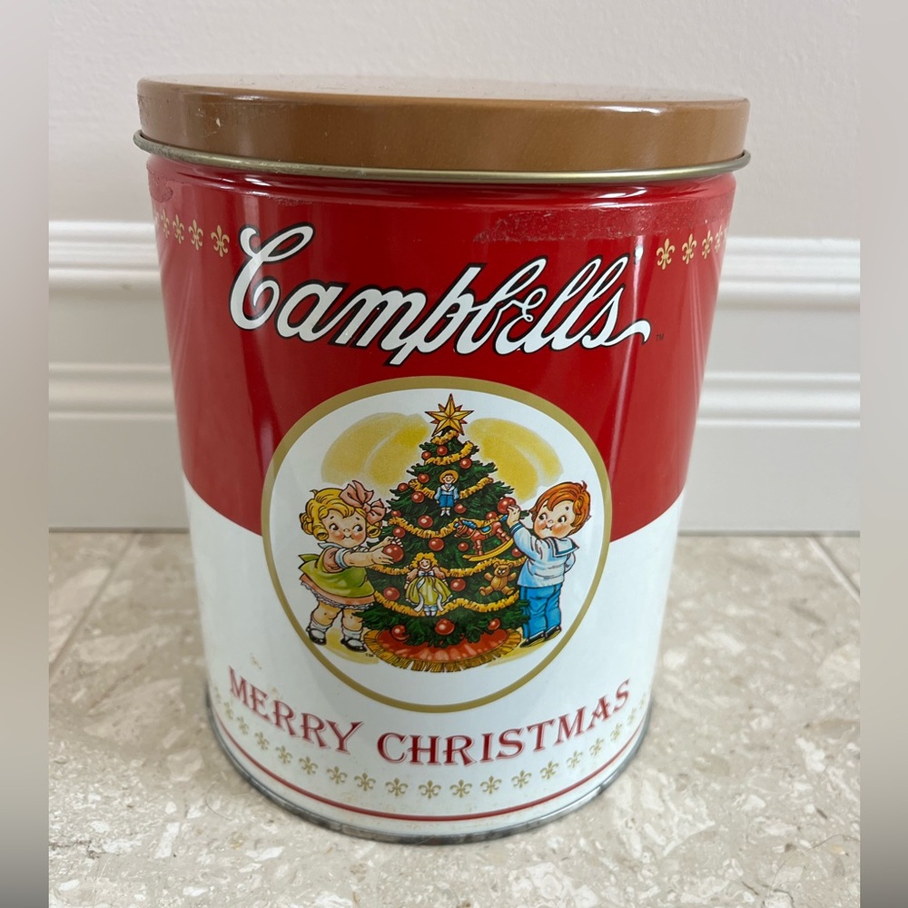 Vintage Campbell soup popcorn bucket